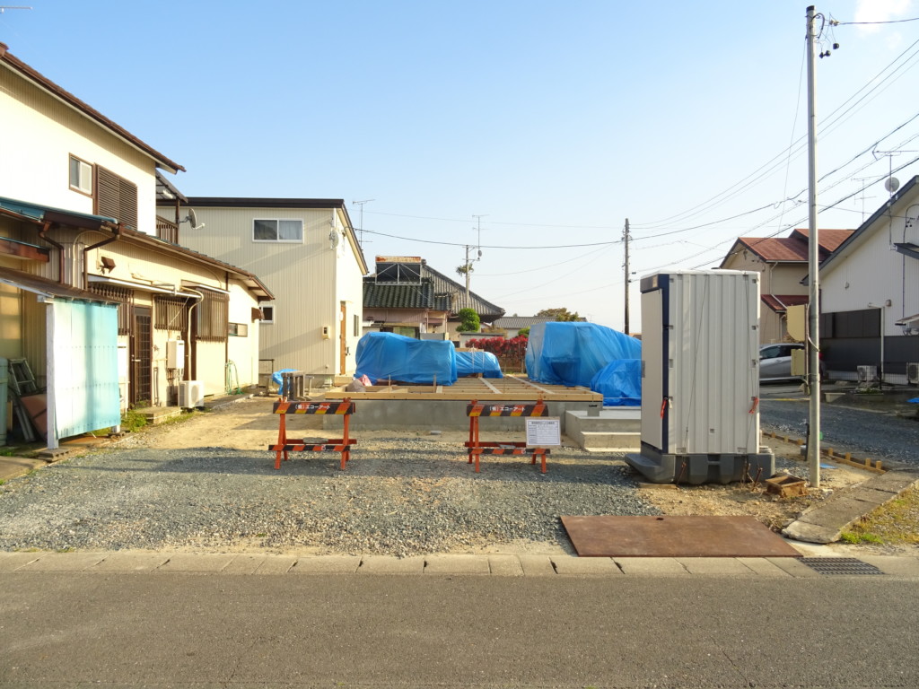 浜松市の注文住宅会社のエコーアートの上棟準備完了写真