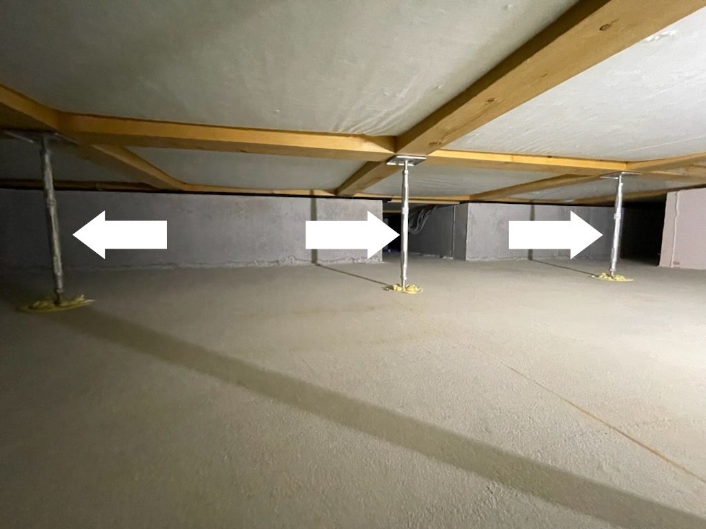 浜松市の注文住宅会社の工務店のエコ―アートが施工している床下状況の写真