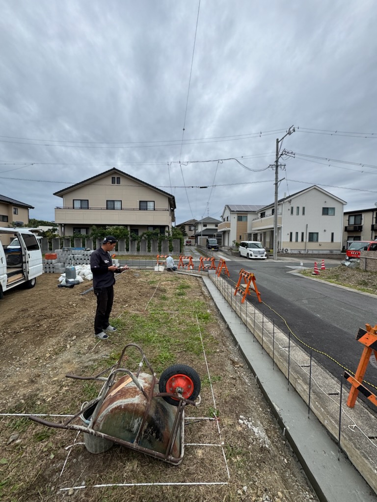 浜松市の注文住宅会社の工務店のエコーアートが行った空中障害物に対する地盤改良屋さんの確認写真