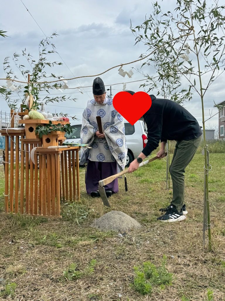 浜松市の注文住宅会社の工務店のエコーアートが行った地鎮祭の写真