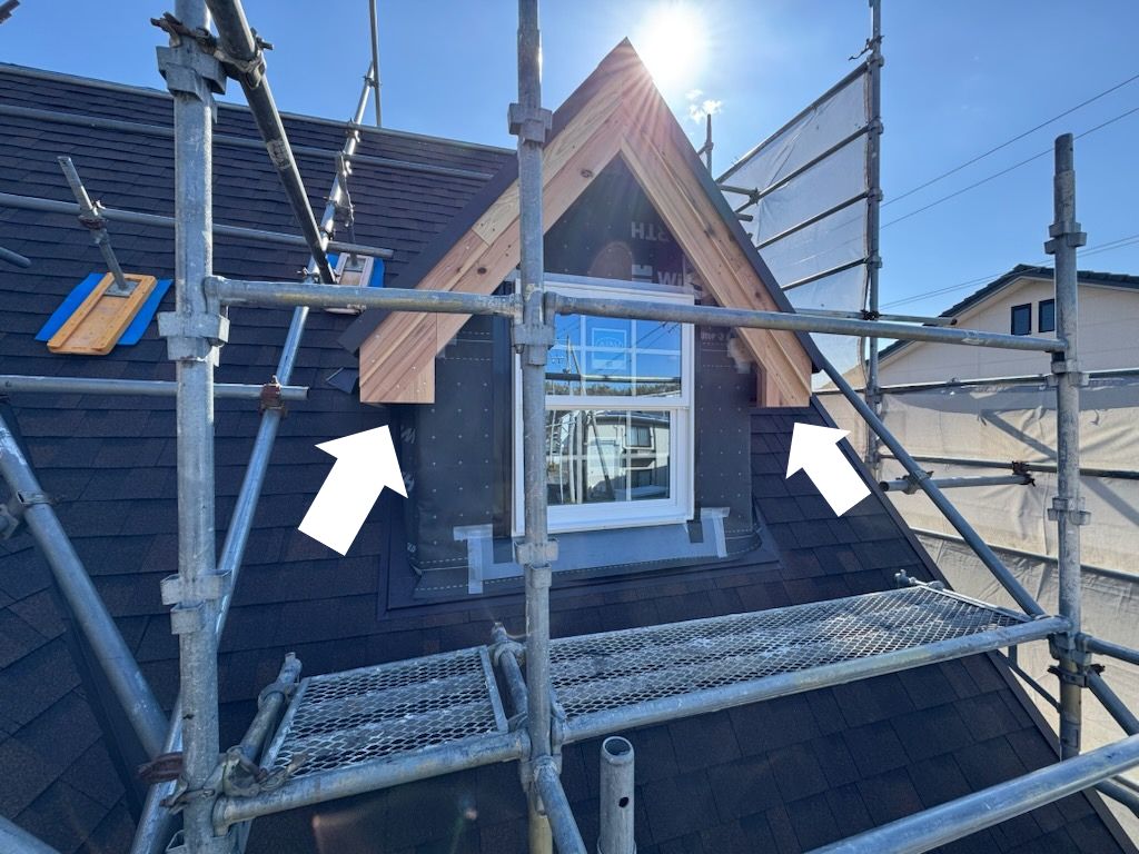 浜松市の注文住宅会社の工務店のエコーアートが施工中のこだわり部分をピックアップしたドーマーの画像